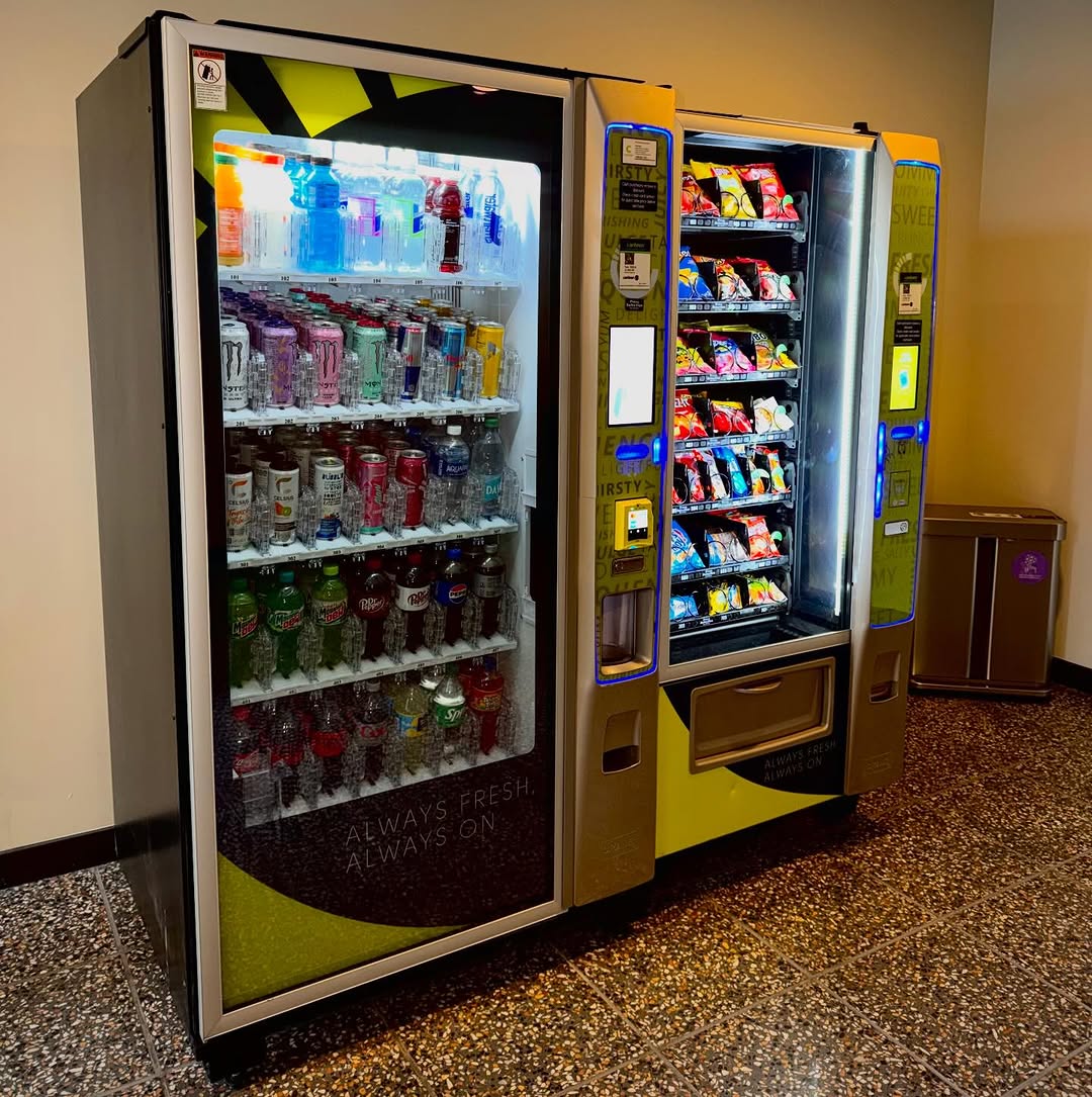 Enjoy snack time ANYTIME with our newest Identity addition\ud83c\udf6a\ud83c\udf6b\ud83c\udf7f\ud83e\udd64\n\nOur 24hr food and drink vending machines are now available outside of the 2nd floor study room!!\n\n