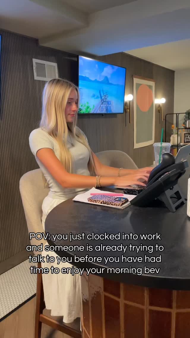 POV: It's 9:01 AM and someone is already pulling you for a chat\u2026. \ud83e\udd2dJk come chat with us anytime! \ud83c\udfdd\ufe0f\n\n