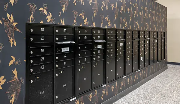 Secure campus mail storage