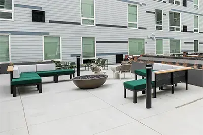Identity Dinkytown has Courtyards with a Hot Tub